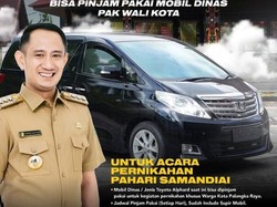 Hore! Warga Palangka Raya Boleh Pinjam Mobil Wali Kota untuk Menikah