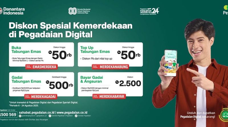 Dalam perayaan Hari Kemerdekaan Republik Indonesia ke-80, Pegadaian menghadirkan serangkaian promo menarik yang dirancang khusus membantu masyarakat