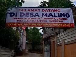 Warga di Pamekasan Pasang Baliho Desa Maling gegara Marak Pencurian