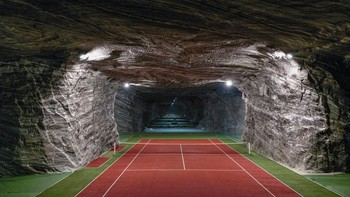 FOTO: Ini Potret Lapangan Tenis Paling Unik di Dunia