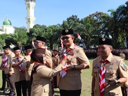 Gerakan Pramuka Polres Magetan Diganjar Lencana Pancawarsa