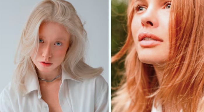 Warna rambut platinum, strawberry, hingga violet. Ketiga warna rambut alami yang paling langka di dunia/Foto: freepik.com/freepik/solominphoto