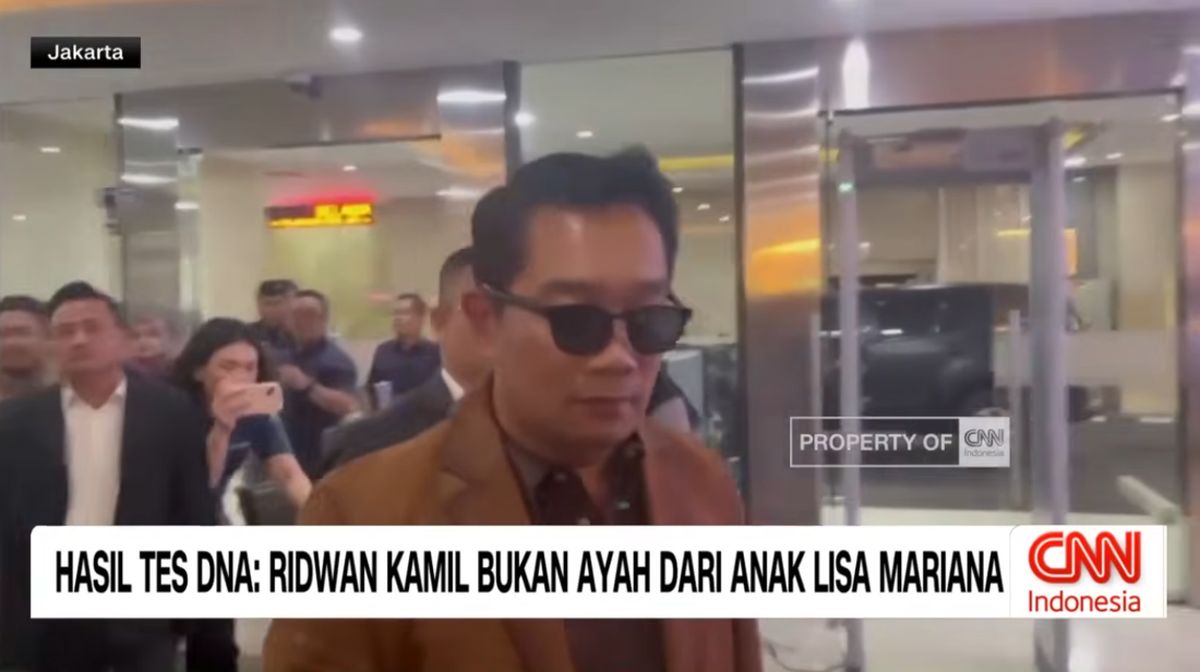 Hasil Tes DNA: Ridwan Kamil Bukan Ayah dari Anak Lisa Mariana