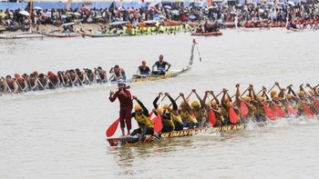 FOTO: Semarak Festival Pacu Jalur 2025 Riau, Ikon Budaya yang Mendunia