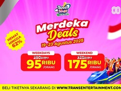 Promo Spesial HUT RI, Main ke Trans Studio Cibubur Cuma 95 Ribuan!