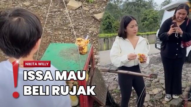 Nikita Willy Jajan Rujak Tumbuk di Puncak: Aduh Meuni Raos Pisan