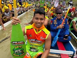 Kemenangan Dramatis Jalur Raga Bhayangkara Riau Vs Lanal di Pacu Jalur