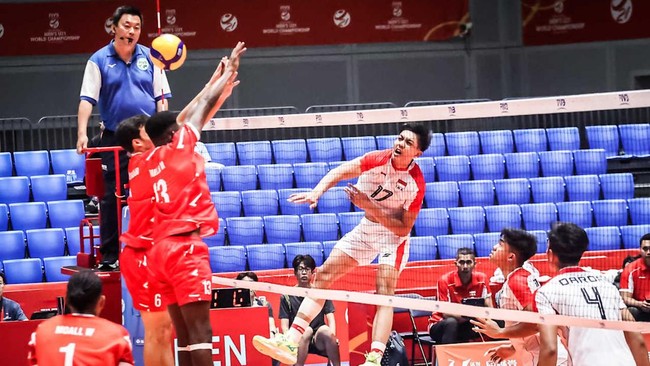 Berikut link live streaming Indonesia vs Ukraina dalam Kejuaraan Dunia Voli U-21 di Jiangmen, China, Sabtu (23/8).