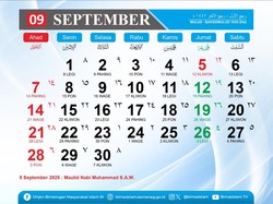 Kalender September 2025: Ada Tanggal Merah dan Long Weekend!