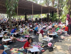 Ramai! 700 Anak Ikuti Lomba Mewarnai Pekan Seni Anak Pintar Indonesia di Solo