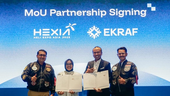 Pameran Heli Expo Asia 2025 berakhir dengan MoU antara Kemenparekraf dan HEXIA, memperkuat ekonomi kreatif Indonesia dan menciptakan generasi muda unggul.