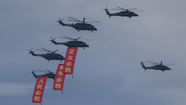 China bakal pamer drone laut hingga laser dan persenjataan canggih lainnya dalam parade militer 3 September nanti.