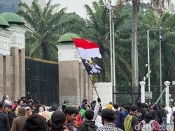 Massa Demo di DPR Hari Ini, Ada yang Kibarkan Bendera One Piece
