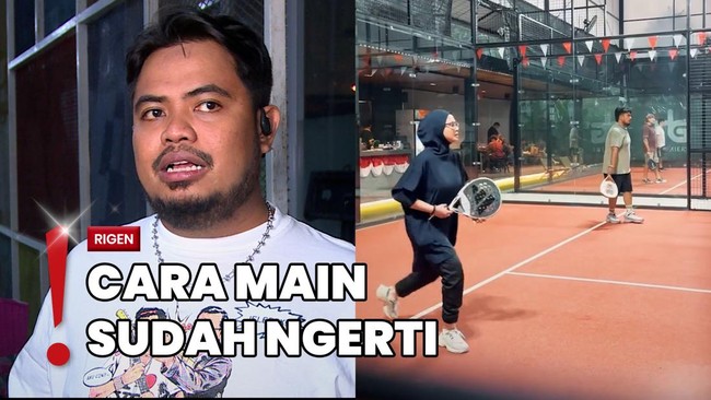 Anti Gengsi, Rigen dan Istri Pilih Sewa Raket saat Olahraga Padel