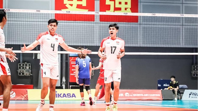 Indonesia kalah dari Argentina pada laga babak penyisihan Kejuaraan Dunia Voli Putra U-21 di Jiangmen, China, Senin (25/8) malam.