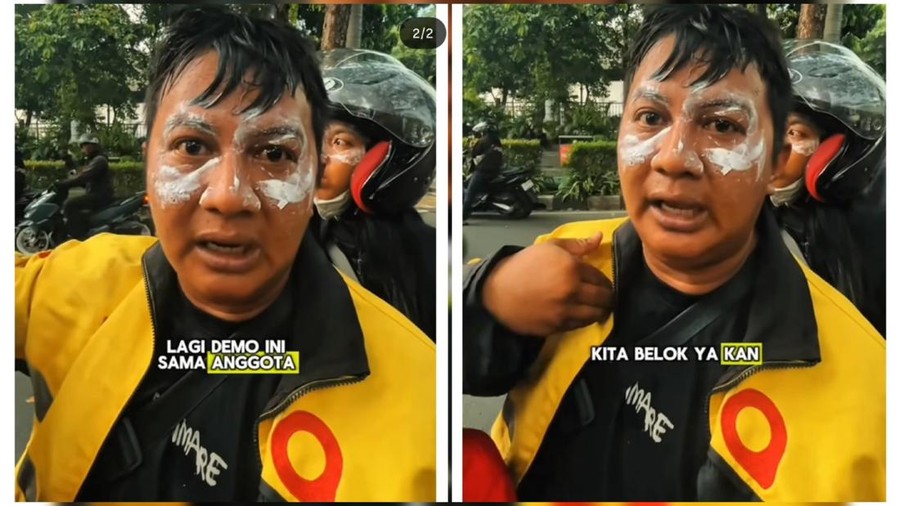 Driver Ojol Kecewa Kena Gas Air Mata Saat Antar Makanan Bareng Anak