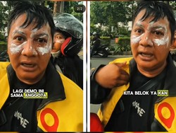 Mau Antar Makanan Bareng Anak, Driver Ojol Malah Kena 5 Tembakan Gas Air Mata oleh Brimob