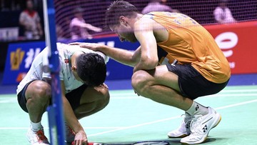 Update Eksklusif Olahraga CNN : FOTO: Laga Dramatis Anthony Ginting, Sampai Pincang-pincang