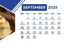 Kalender Jawa September 2025, Bulan Mulud Lengkap Pasaran dan Weton