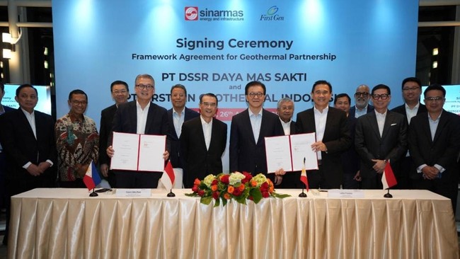 PT DSSR Daya Mas Sakti dan FirstGen Geothermal Indonesia membentuk perusahaan patungan untuk kembangkan energi panas bumi di Indonesia, fokus pada 440 MW.