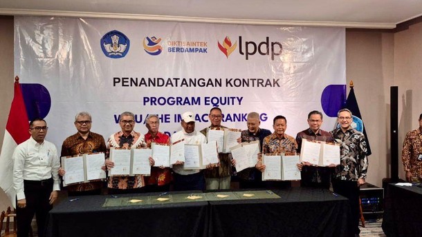 Rektor USU Teken Program Equity 2025 World Class University Kemdiktisaintek