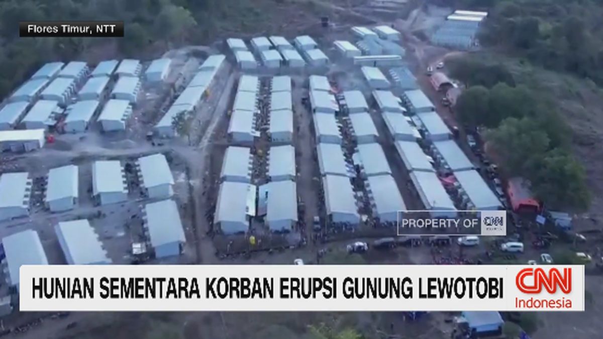 VIDEO: Hunian Sementara Korban Erupsi Gunung Lewotobi