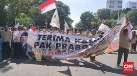 Massa Mengklaim Petani Aksi di Patung Kuda, Dukung Prabowo