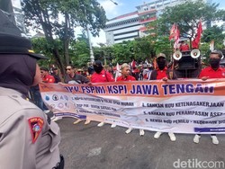 Polda Jateng Apresiasi Tertibnya Aksi Buruh di Gubernuran Semarang