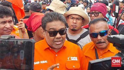 Presiden Partai Buruh Said Iqbal di DPR