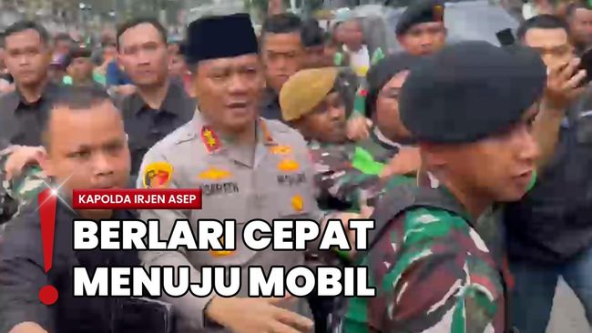 Momen Kapolda Asep Suheri Diamuk Massa usai Hadiri Pemakaman Affan