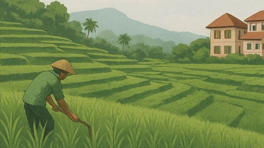 Lahan Wisata Bali Ilustrasi