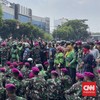 Massa Ojol Kembali Menyemut di Depan Mako Brimob Kwitang