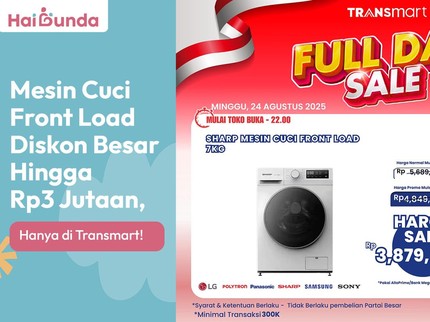 Mesin Cuci Front Load Diskon Besar Hingga Rp3 Jutaan, Hanya di Transmart!