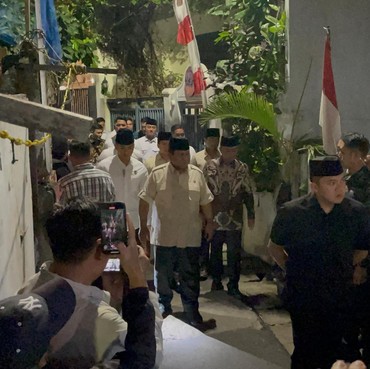 Prabowo Subianto Datangi Rumah Duka Ojol Meninggal usai Dilindas Mobil Brimob