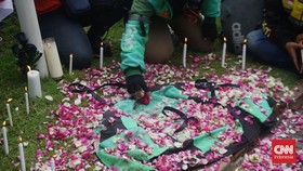 Solidaritas Affan Kurniawan, Ratusan Ojol Datangi Polda DIY