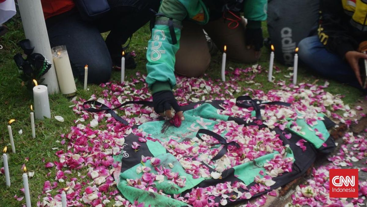 Solidaritas Affan Kurniawan, Ratusan Ojol Datangi Polda DIY