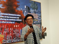 Lukisan Pamflet ala SBY, Kasih Pesan Setop War dan Jaga Perdamaian