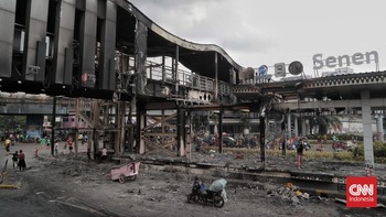 FOTO: Penampakan Kerusakan Fasilitas Publik Buntut Demo di Jakarta