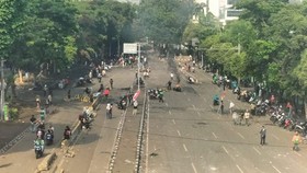 Kondisi Terkini di Sekitar Mako Brimob Kwitang pada Sabtu Pagi