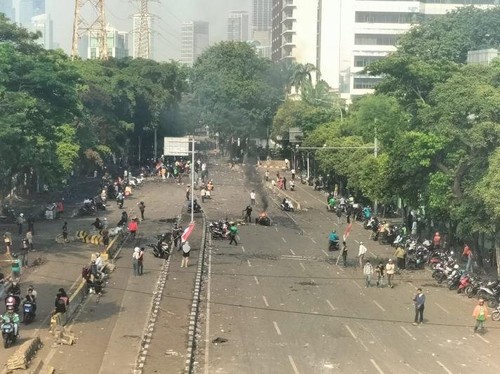 Kondisi Terkini di Sekitar Mako Brimob Kwitang pada Sabtu Pagi
