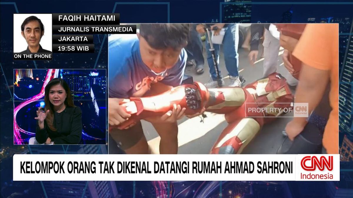 VIDEO: Kelompok Orang Tak Dikenal Datangi Rumah Ahmad Sahroni