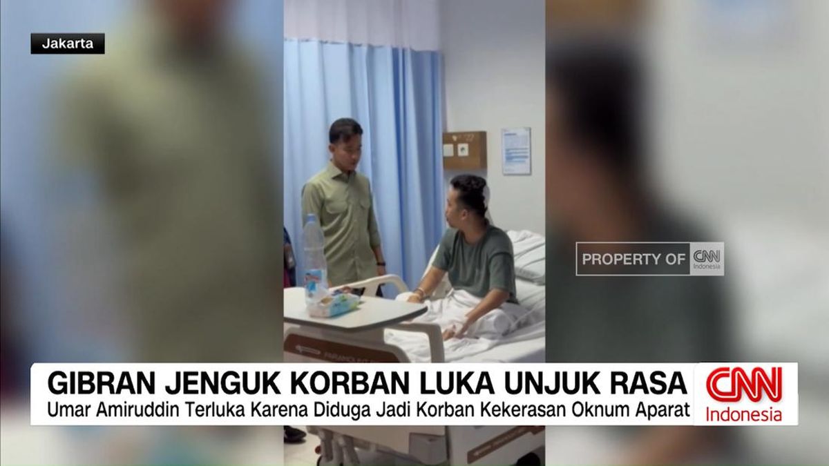 VIDEO: Gibran Jenguk Korban Luka Unjuk Rasa
