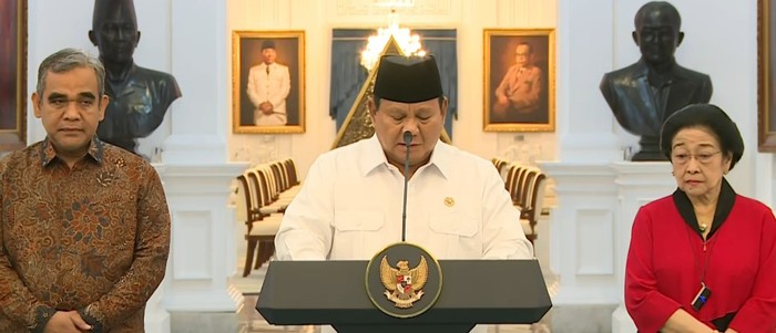 Konferensi pers Prabowo di Istana (dok. YouTube Setpres)