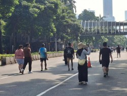 Cerita Warga Jakarta Bersyukur CFD di Jl Sudirman Tetap Ada Pagi Ini