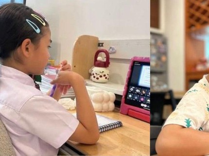 7 Potret Anak Artis Jalani Sekolah Online di Rumah, Enno Lerian Akui Pusing Bun