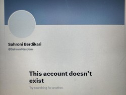 Usai Klarifikasi Fraksi NasDem, Akun X Sahroni Berdikari Hilang