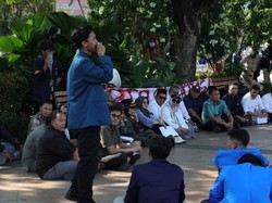 M Saleh Hadiri Undangan Aliansi Mahasiswa Semarang Raya di Simpang Lima