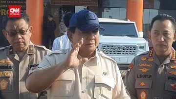 VIDEO: Prabowo Minta Polisi Terluka di Demo Naik Pangkat Luar Biasa