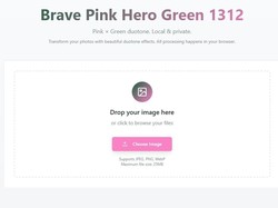 Cara Edit Foto Tren Brave Pink Hero Green Lengkap Kode HEX dan Linknya