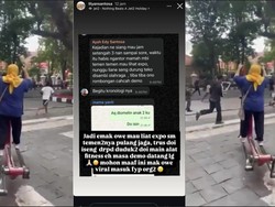Viral Emak-emak Asyik Olahraga Saat Massa Demo Berhamburan di Purwodadi, Ini Sosoknya